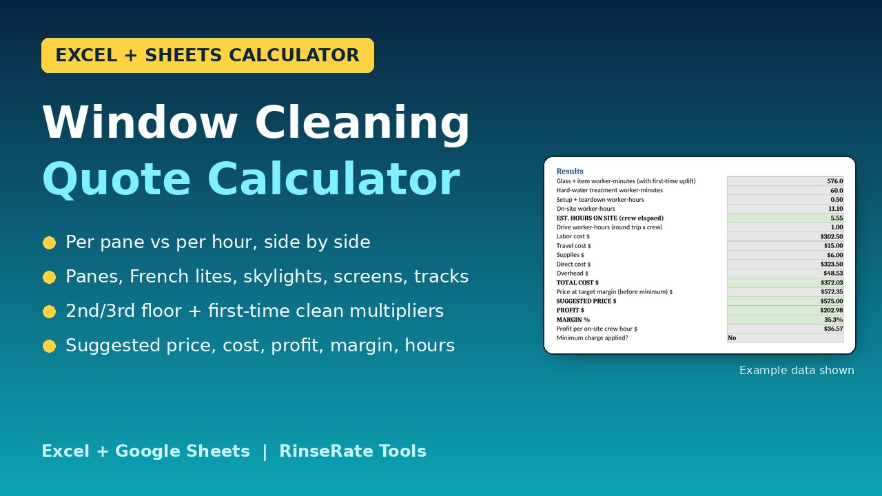 Window Cleaning Quote Calculator (Per Pane vs Per Hour) cover