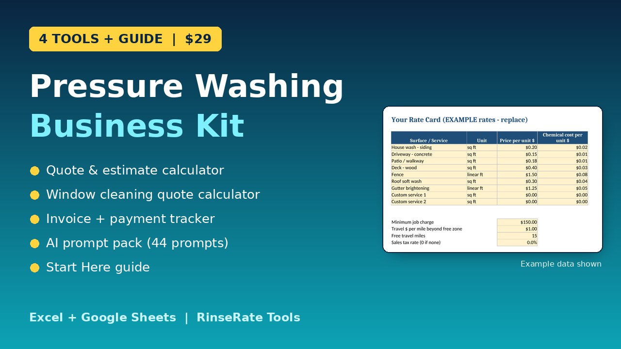 Pressure Washing Business Kit cover